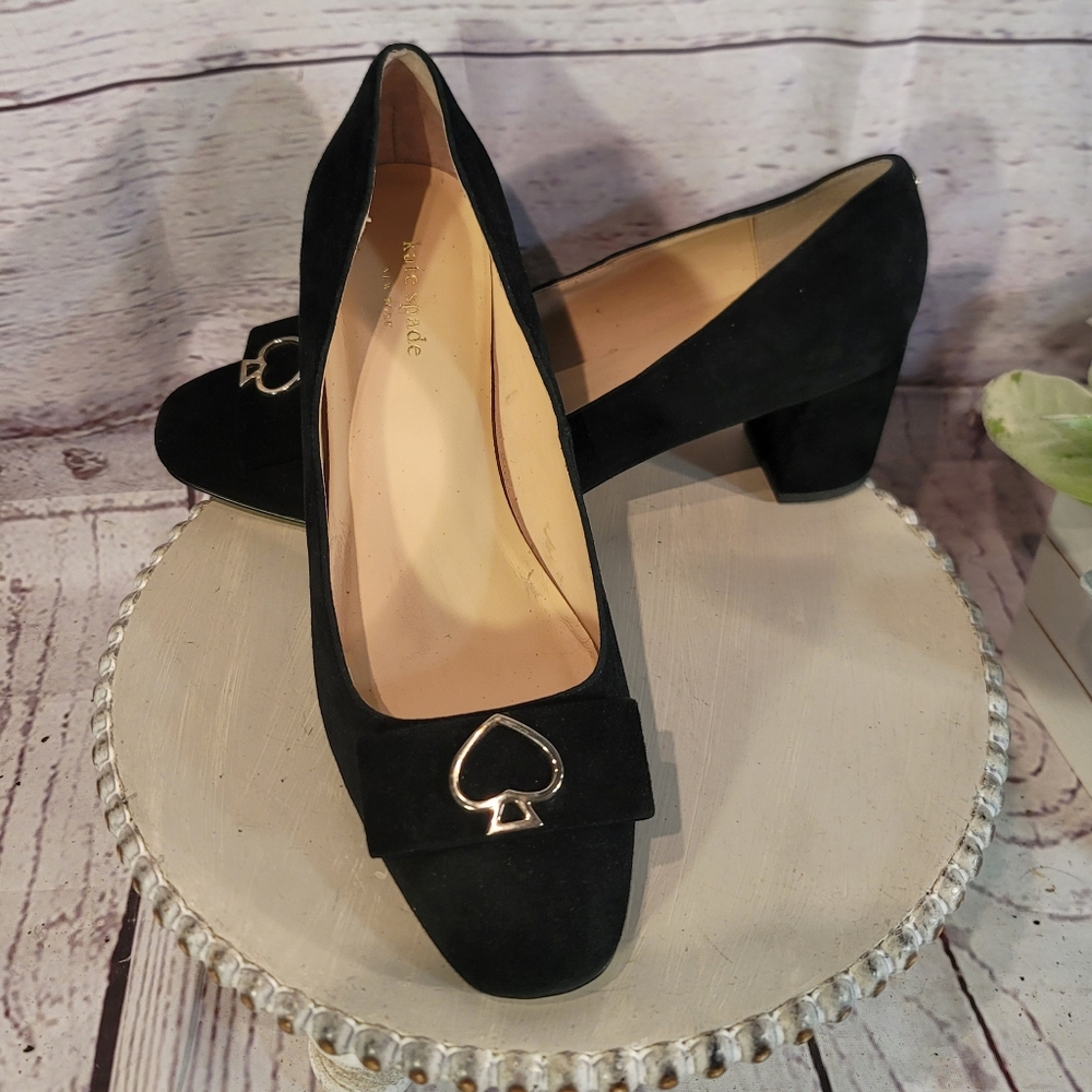 Kate Spade New York Benice Black Suede Women's Pump Shoes Size 10M - Picture 3 of 13
